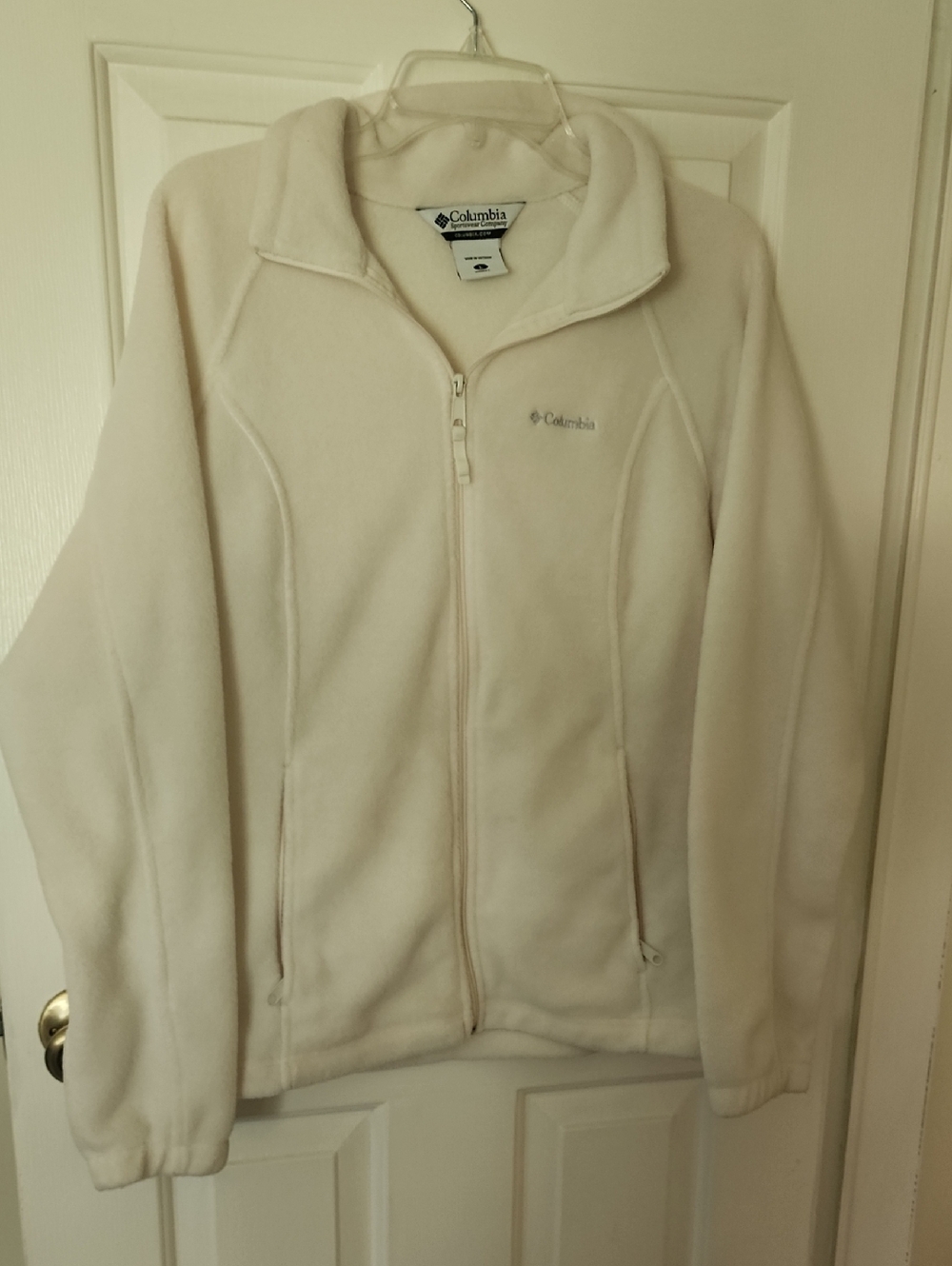 Columbia Cream Full-Zip Teddy Fleece Jacket